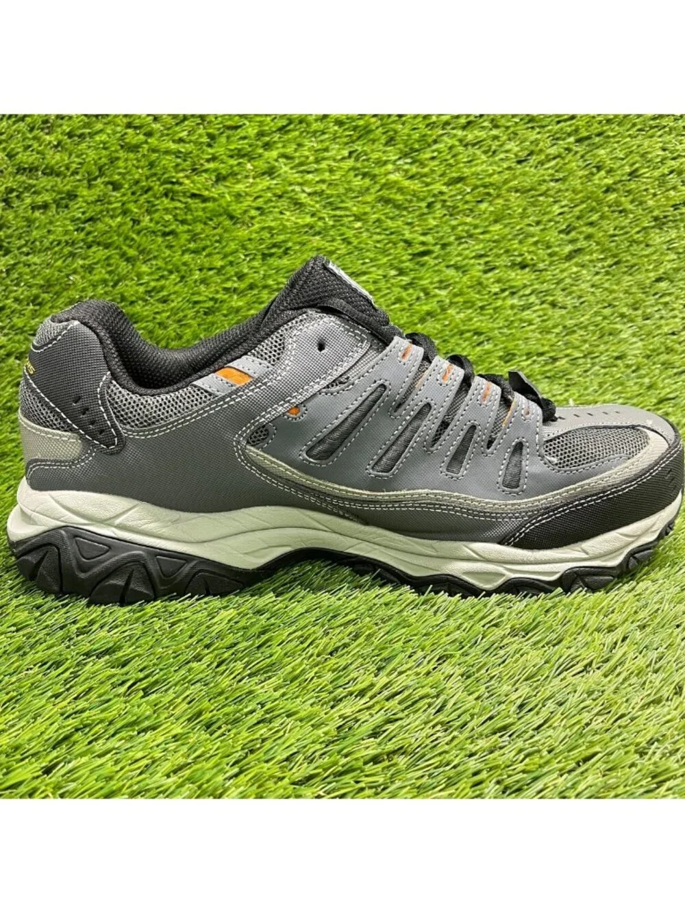 Skechers Cankton Mens Size 11.5 Charcoal Gray Black Steel Toe Safety Work Shoes